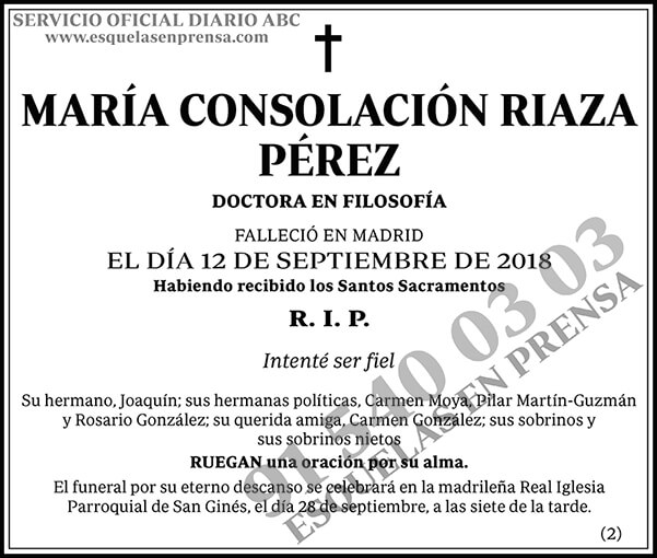 María Consolación Riaza Pérez